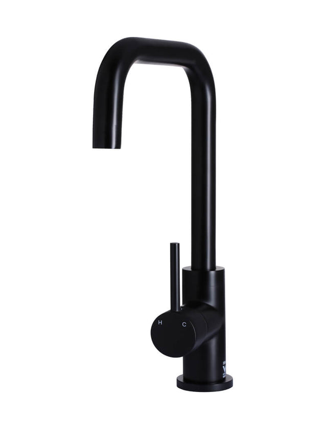 Round Kitchen Mixer Tap - Matte Black