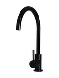 Round Gooseneck Kitchen Mixer Tap - Matte Black - MK03