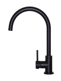 Round Gooseneck Kitchen Mixer Tap - Matte Black - MK03