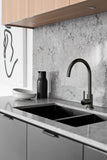 Round Gooseneck Kitchen Mixer Tap - Shadow Gunmetal - MK03-PVDGM