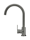 Round Gooseneck Kitchen Mixer Tap with Paddle Handle - Shadow Gunmetal - MK03PD-PVDGM
