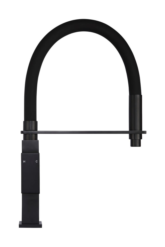 Square Flexible Kitchen Mixer Tap - Matte Black (SKU: MK05) by Meir