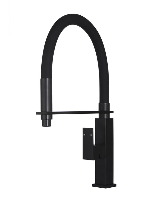 Square Flexible Kitchen Mixer Tap - Matte Black (SKU: MK05) by Meir