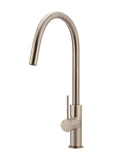 Round Piccola Pull Out Kitchen Mixer Tap - Champagne - MK17-CH