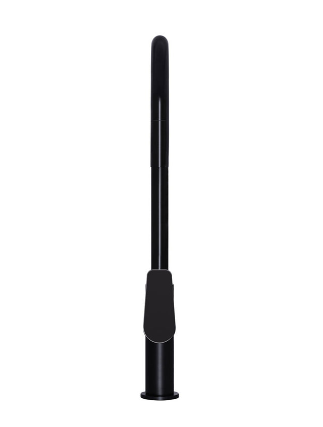 Round Paddle Piccola Pull Out Kitchen Mixer Tap - Matte Black (SKU: MK17PD) by Meir