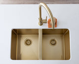 Lavello Kitchen Sink - Double Bowl 760 x 440 - Brushed Bronze Gold - MKSP-D760440-BB