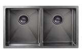 Lavello Kitchen Sink - Double Bowl 760 x 440 - Gunmetal Black - MKSP-D760440-PVDGM