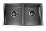 Lavello Kitchen Sink - Double Bowl 760 x 440 - Gunmetal Black - MKSP-D760440-PVDGM