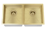 Lavello Kitchen Sink - Double Bowl 860 x 440 - Brushed Bronze Gold - MKSP-D860440-BB