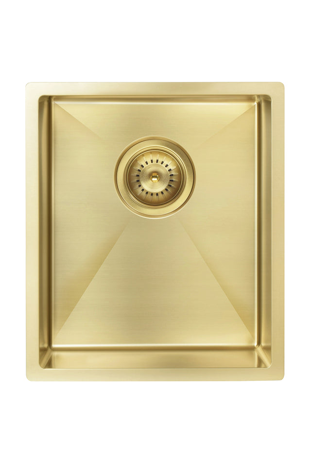 Lavello Kitchen Sink - Single Bowl 380 x 440 - Brushed Bronze Gold (SKU: MKSP-S380440-BB) by Meir