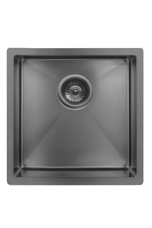 Lavello Kitchen Sink - Single Bowl 450 x 450 - Gunmetal Black (SKU: MKSP-S450450-GM) by Meir