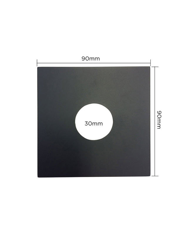 Square Cover Plate Tilers Mistake - Matte Black (SKU: MP-TM) by Meir