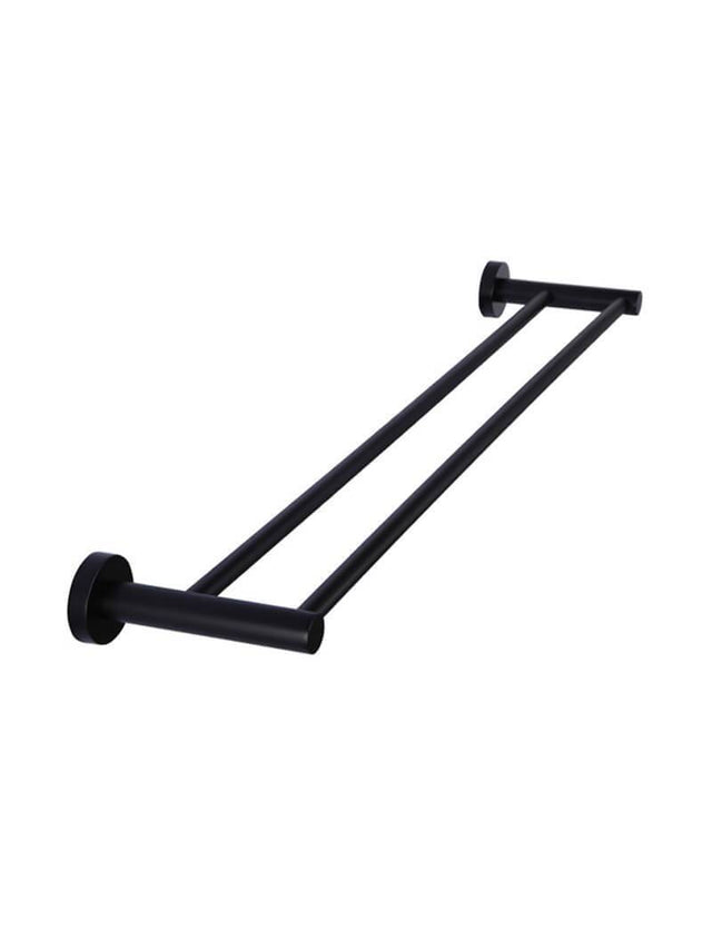 Round Double Towel Rail 600mm - Matte Black (SKU: MR01-R) by Meir