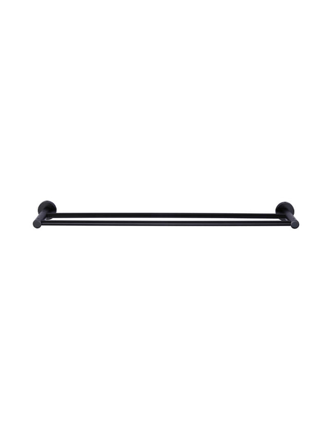 Round Double Towel Rail 600mm - Matte Black (SKU: MR01-R) by Meir