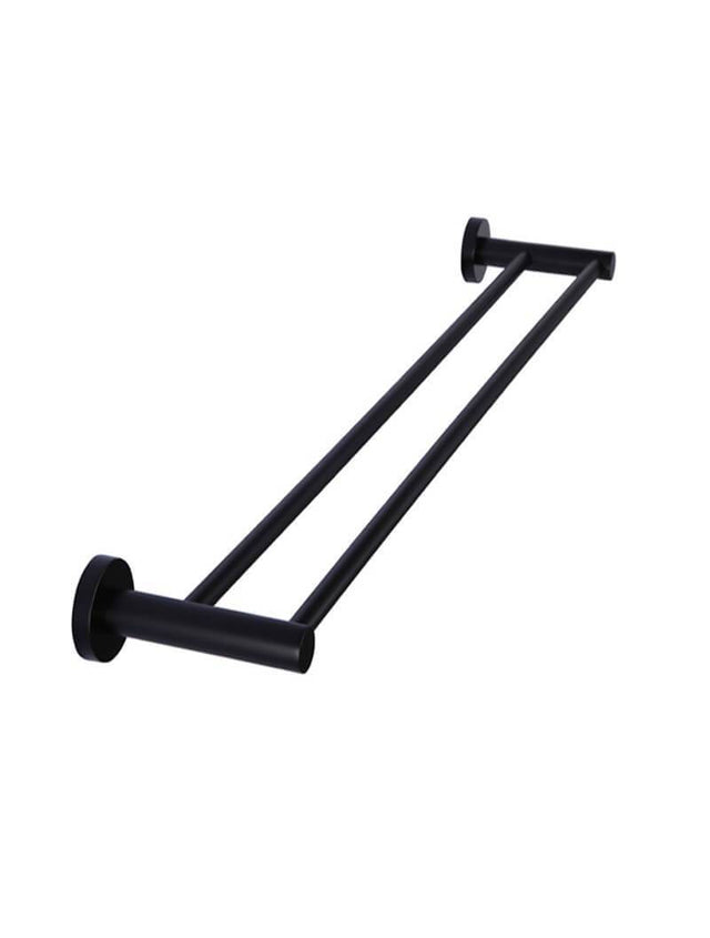 Round Double Towel Rail 900mm - Matte Black (SKU: MR01-R90) by Meir