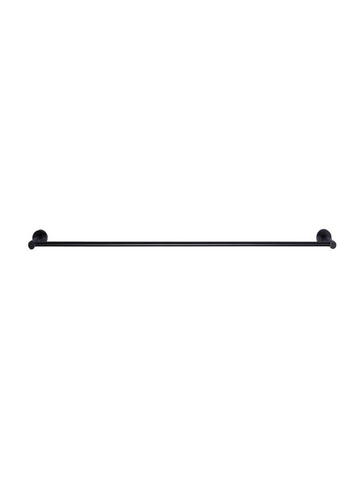 Round Single Towel Rail - Matte Black