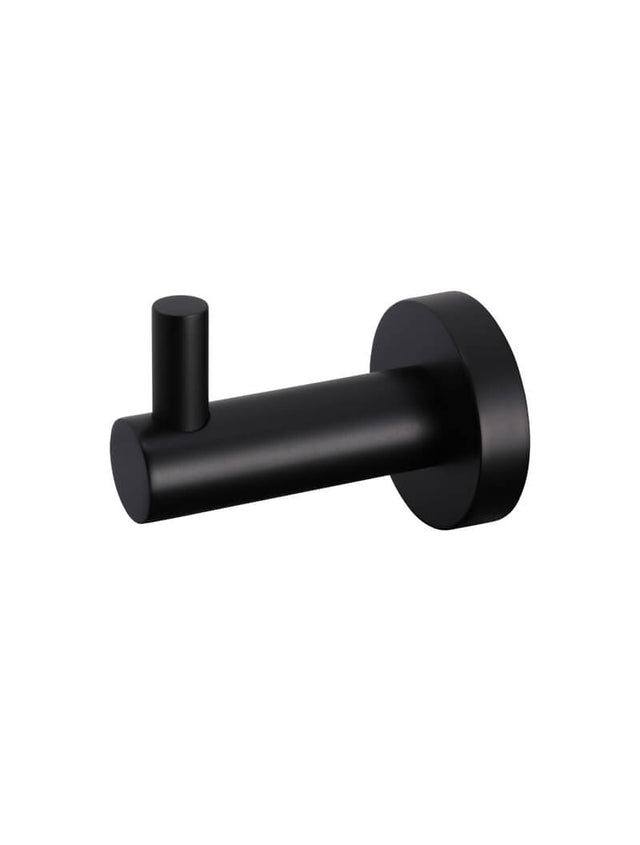 Round Matte Black Robe Hook