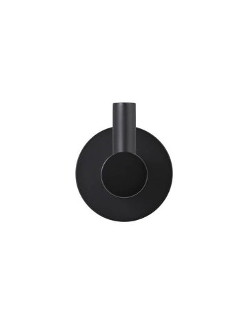 Round Matte Black Robe Hook