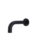Universal Round Curved Spout 130mm - Matte Black - MS05-130