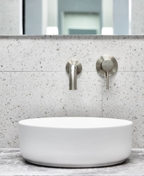 Round Combination Shower Rail, 200mm Rose, Single Function Hand Shower - Default Title (SKU: MZ0704-R-PVDBN) by Meir