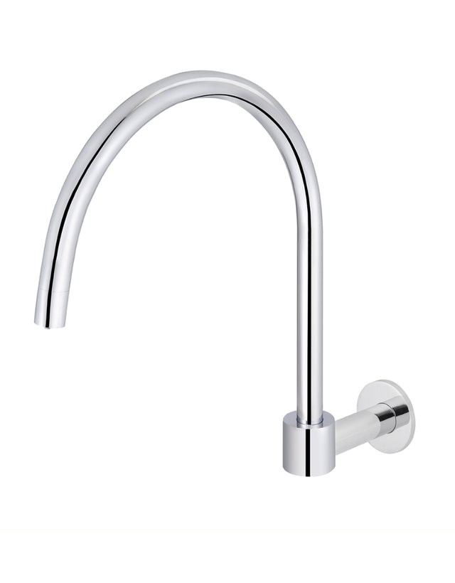 Round High-Rise Swivel Wall Spout - Polished Chrome