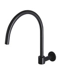 Round High-Rise Swivel Wall Spout - Matte Black - MS07