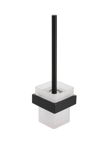 Square Toilet Brush & Holder - Matte Black (SKU:MTO01) by Meir