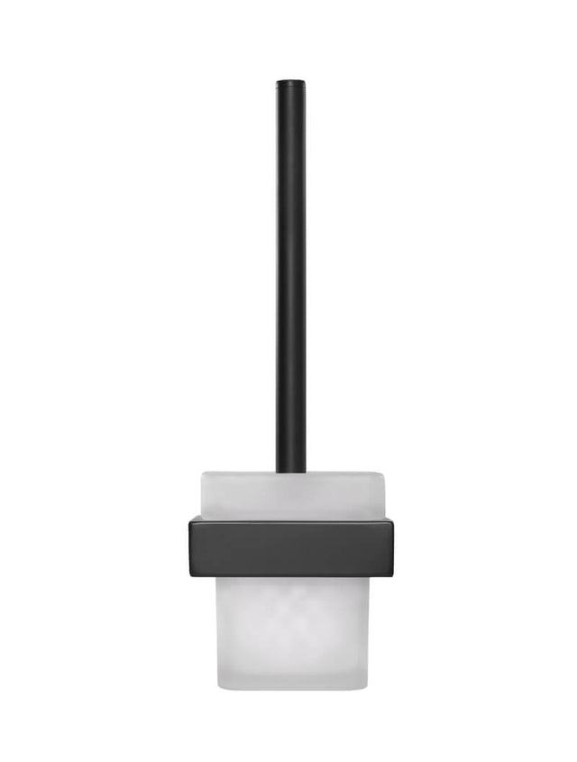 Square Toilet Brush & Holder - Matte Black (SKU: MTO01) by Meir