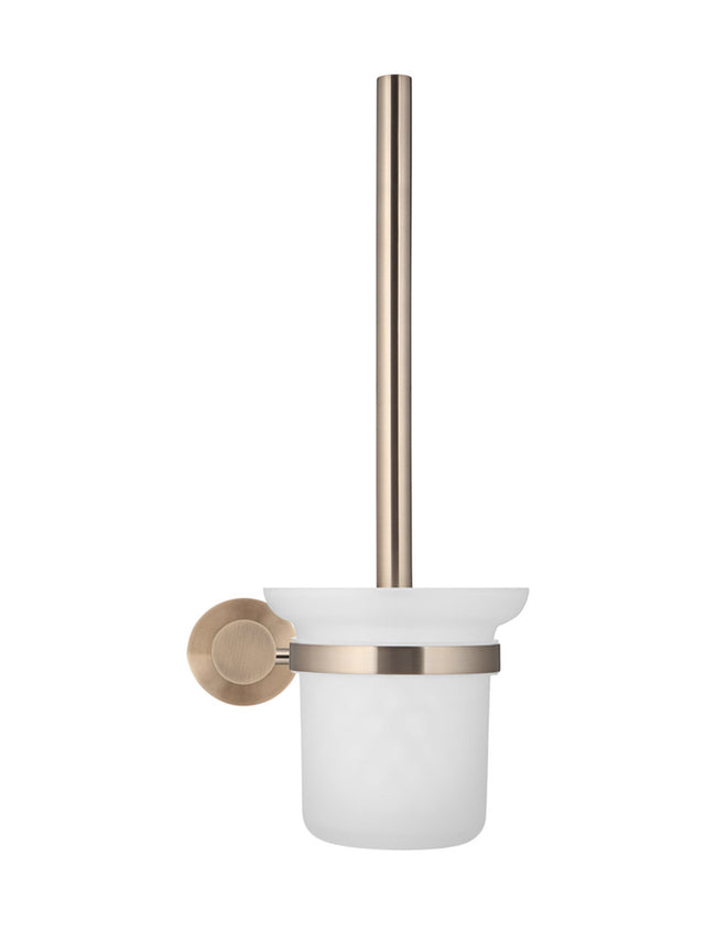Round Toilet Brush & Holder - Champagne (SKU: MTO01-R-CH) by Meir