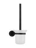Round Toilet Brush & Holder - Matte Black (SKU:MTO01-R) by Meir - MTO01-R
