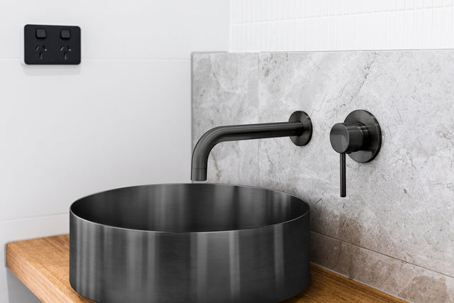 Lavello Round Steel Bathroom Basin 380 x 110 - Default Title (SKU: MBRP-380110-PVDGM) by Meir