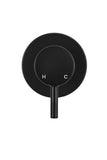 Round Wall Mixer short pin-lever - Matte Black - MW03S