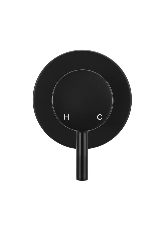 Round Wall Mixer short pin-lever - Matte Black (SKU: MW03S) by Meir