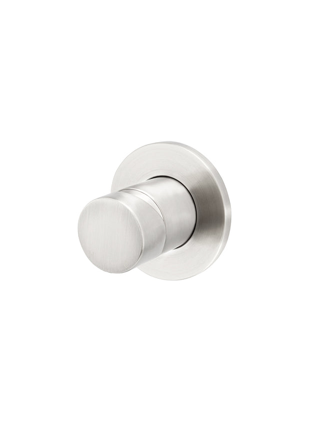 Round Pinless Wall Mixer - PVD Brushed Nickel (SKU: MW03PN-PVDBN) by Meir