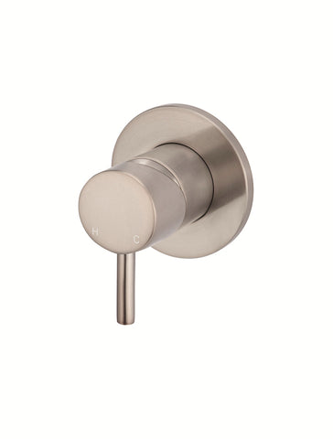 Round Wall Mixer short pin-lever - Champagne