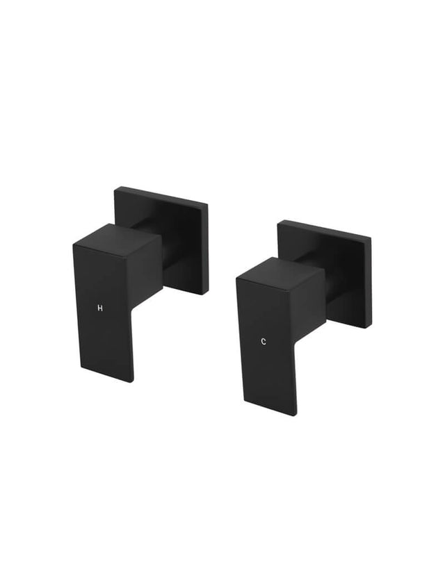 Square Quarter-Turn Wall Top Assemblies - Matte Black (SKU: MW04) by Meir