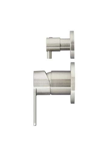 Round Paddle Diverter Mixer - PVD Brushed Nickel
