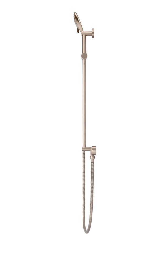 Round Three Function Hand Shower on Rail Column - Champagne (SKU: MZ0402-CH) by Meir