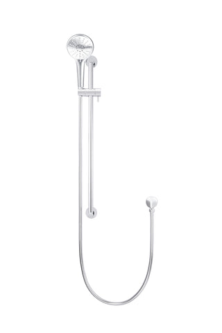 Round Three Function Hand Shower on Rail Column - Polished Chrome