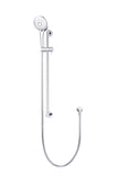 Round Three Function Hand Shower on Rail Column - Polished Chrome - MZ0402-C