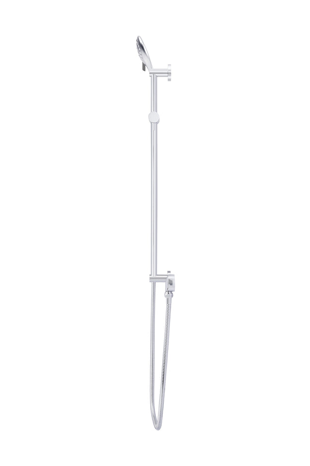 Round Three Function Hand Shower on Rail Column - Polished Chrome (SKU: MZ0402-C) by Meir