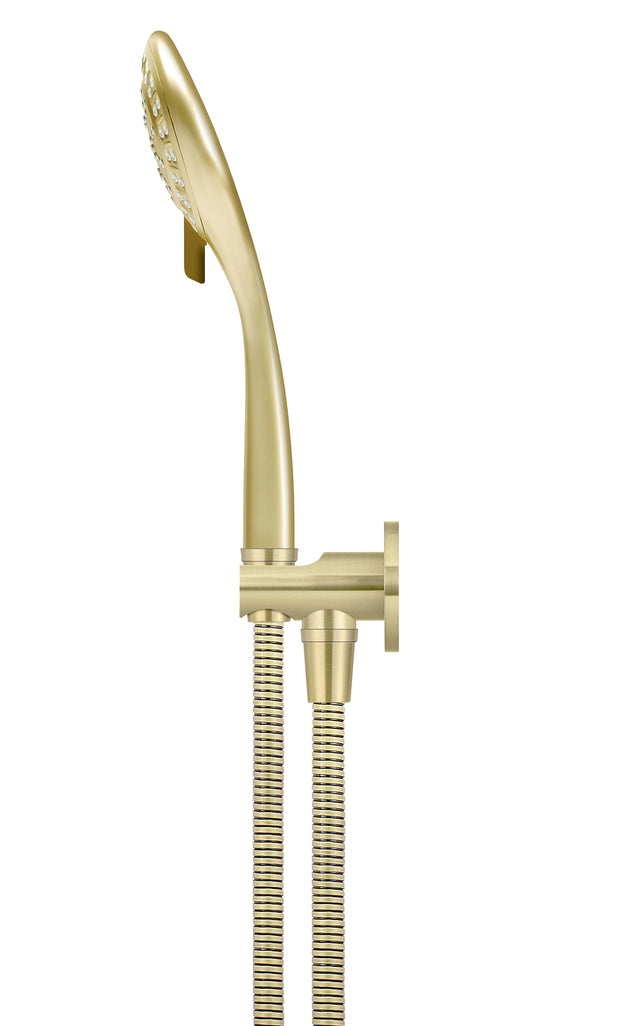 Round Three Function Hand Shower on Fixed Bracket - PVD Tiger Bronze (SKU: MZ08-PVDBB) by Meir