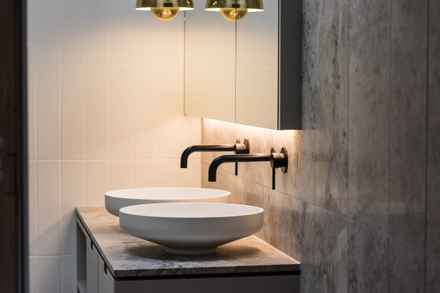Round Wall Mixer - Matte Black (SKU: MW03) by Meir
