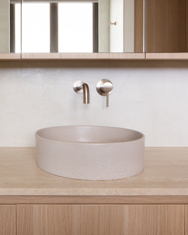 Round Wall Mixer - Champagne (SKU: MW03-CH) by Meir