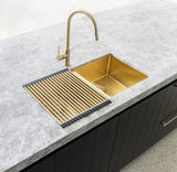 Lavello Stainless Steel rolling mat protector - Brushed Bronze Gold - RM-01-BB