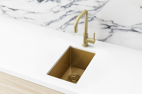 Lavello Bar Sink - Single Bowl 382 x 272 - Brushed Bronze Gold