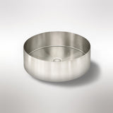 Lavello Round Steel Bathroom Basin 380 x 110 - PVD Brushed Nickel - MBRP-380110-PVDBN
