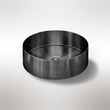 Lavello Round Steel Bathroom Basin 380 x 110 - PVD Shadow - MBRP-380110-PVDGM