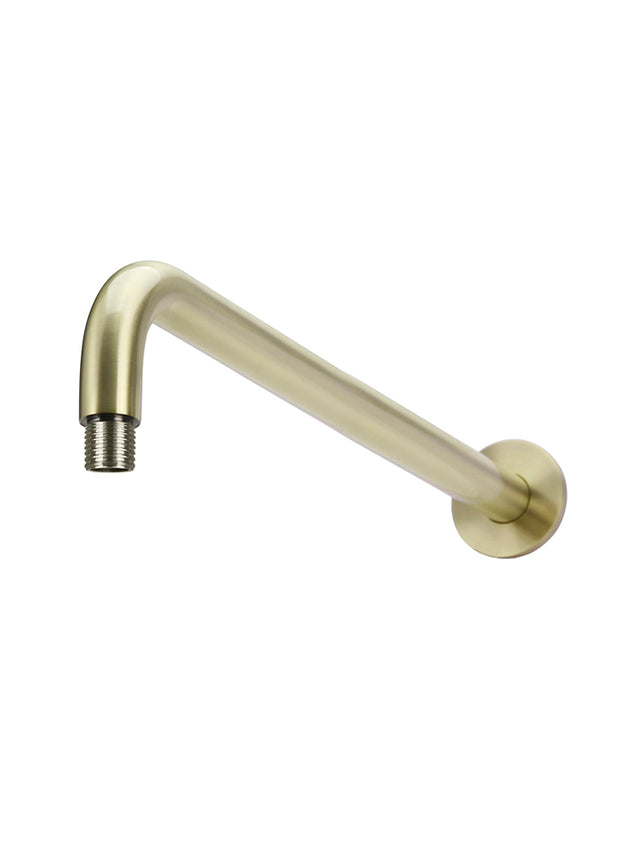 Round Wall Shower Curved Arm 400mm - PVD Tiger Bronze (SKU: MA09-400-PVDBB) by Meir
