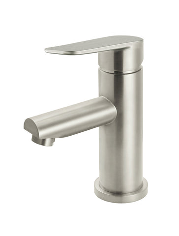 Round Paddle Basin Mixer - PVD Brushed Nickel